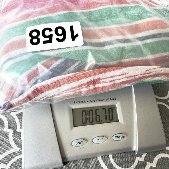 Zac Rachel Women Top 3X Striped Boho Rainbow Tunic Plus Size Roll Tab Sleeves - Picture 11 of 11